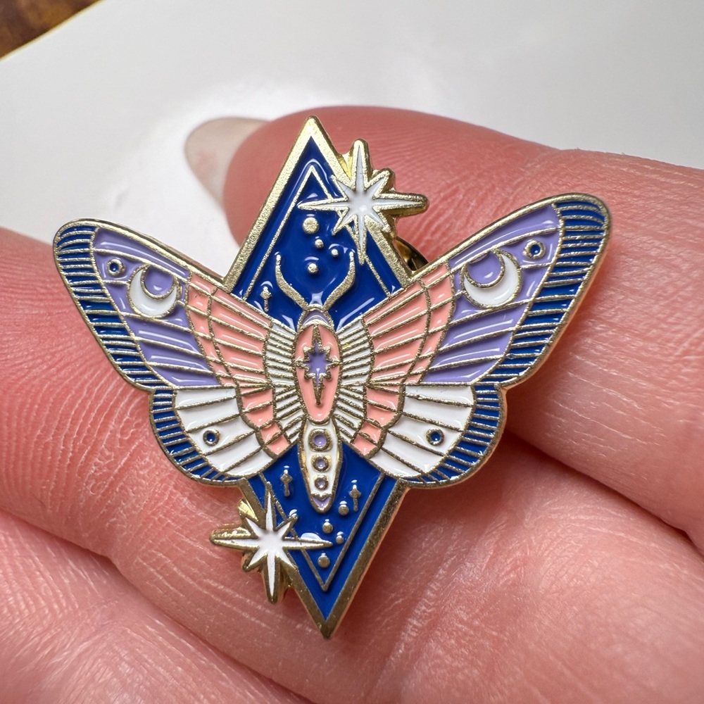 Butterfly Brooch with Gold Accents
